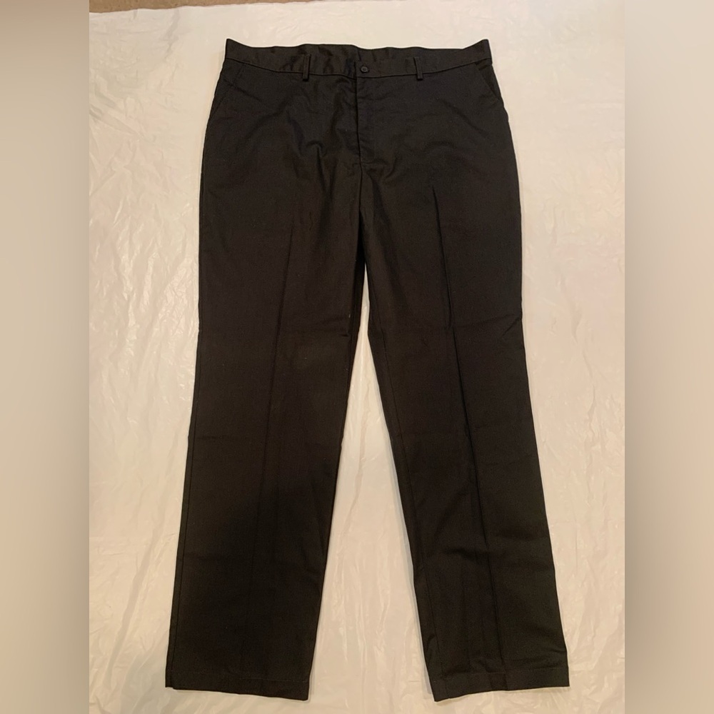 Twinhill Men's Black Wrinkle Free Pants 42x34, Workwear